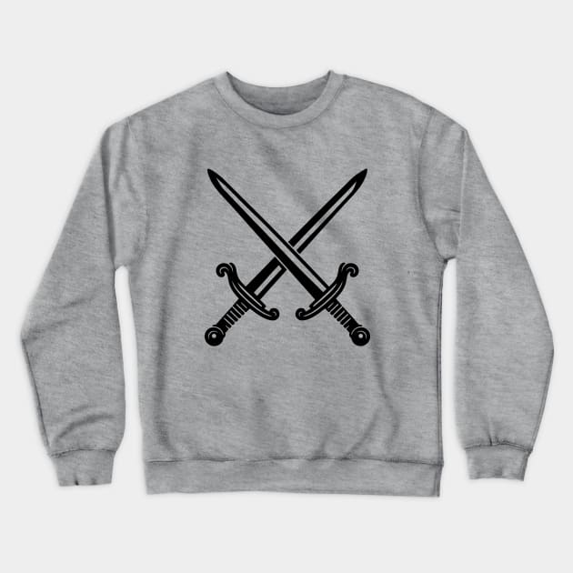 Crossed Swords Crewneck Sweatshirt by KayBee Gift Shop